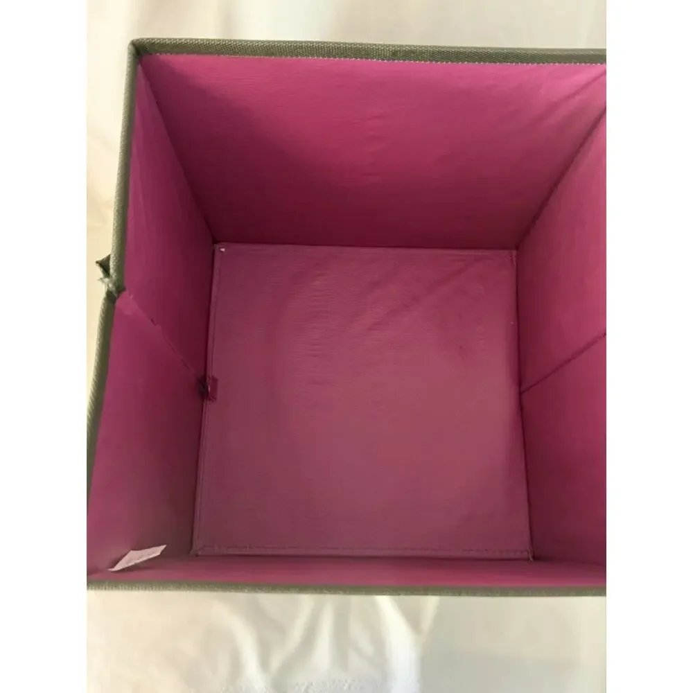 Natural Life Boho Flower Floral Collapsible Storage Cubes With Handles